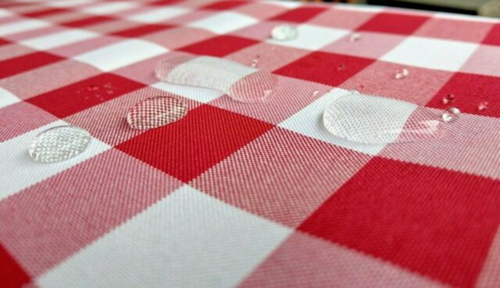 Weiß-Rot Tischdecke KARO Muster – Bild 3