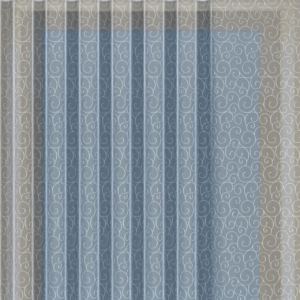 Gardine mit Kräuselband aus Jacquard ORNAMENT Motiv