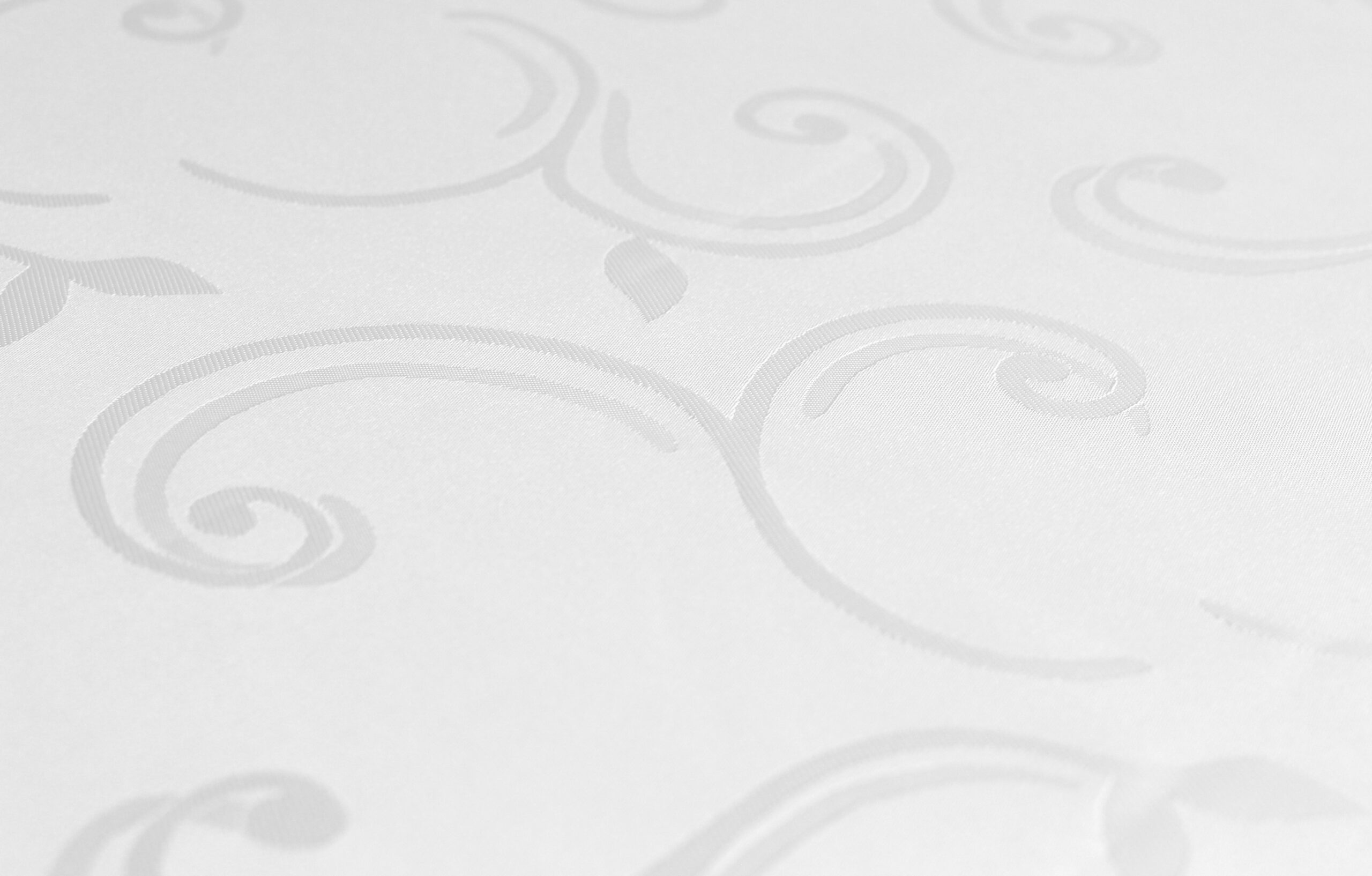 Weiße Tischdecke Ornamente Muster – Bild 2