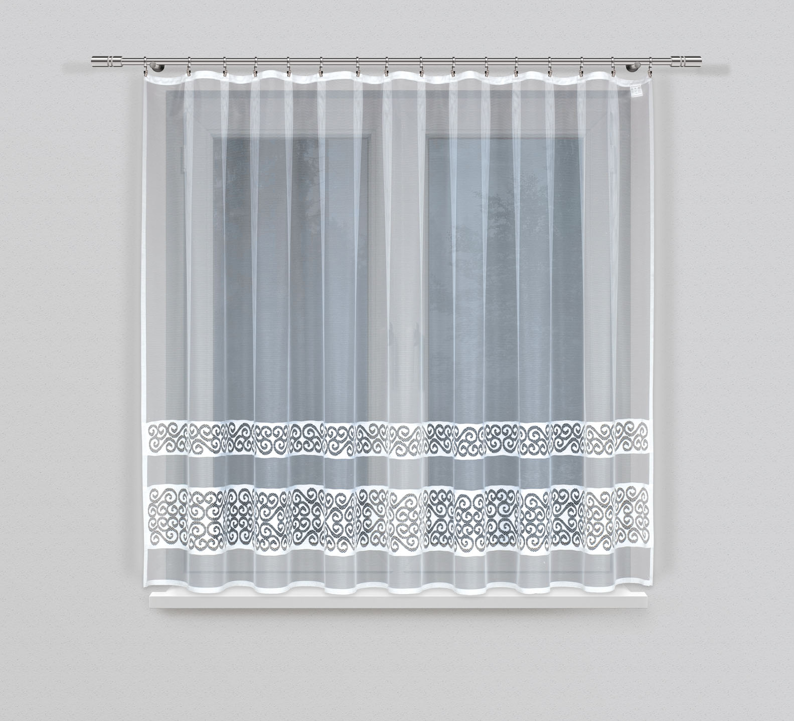 Gardine von HAFT mit Kräuselband aus Jacquard-Stoff