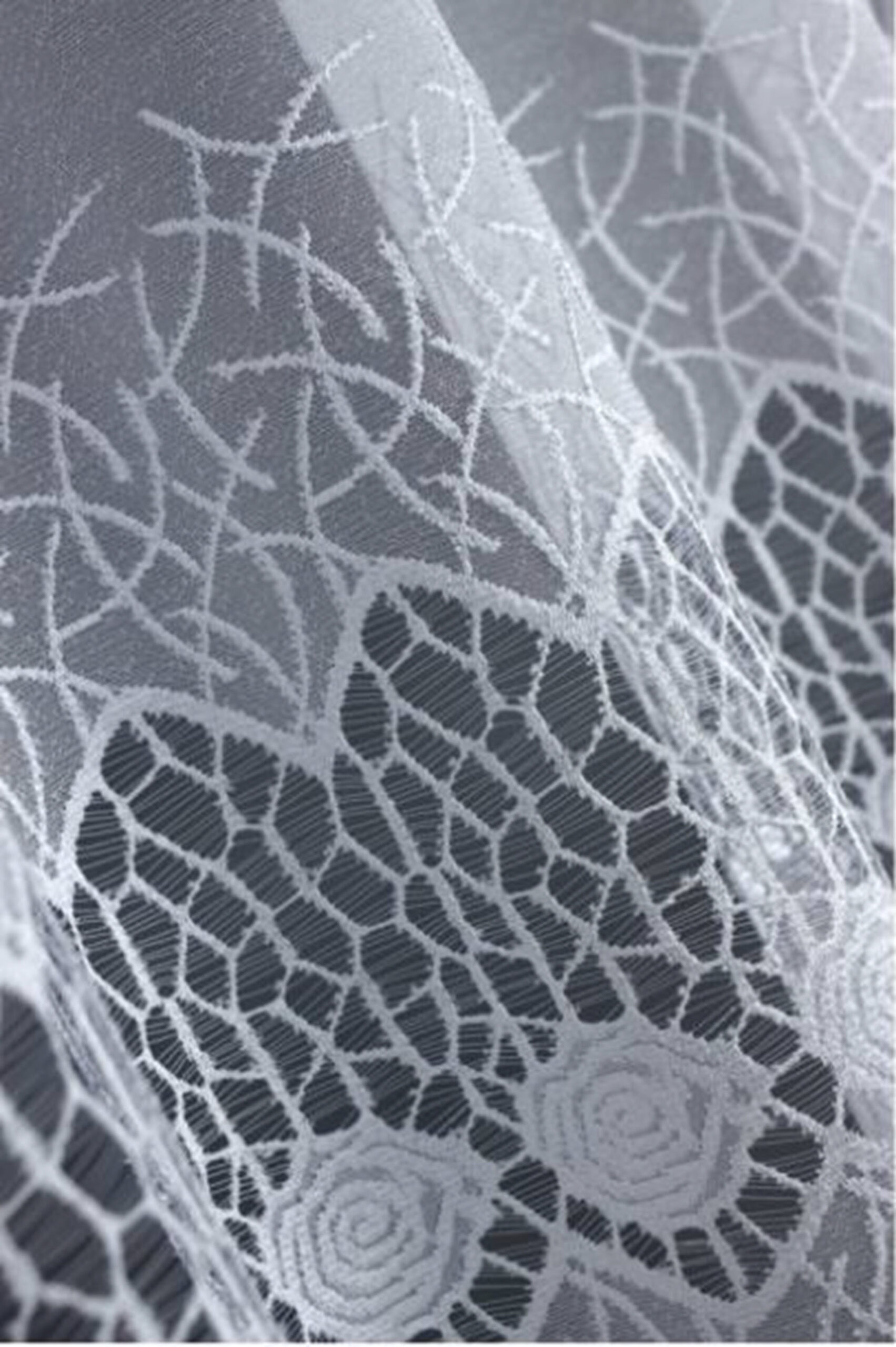 Moderne Weiße Gardine aus Jacquard-Stoff – Bild 4